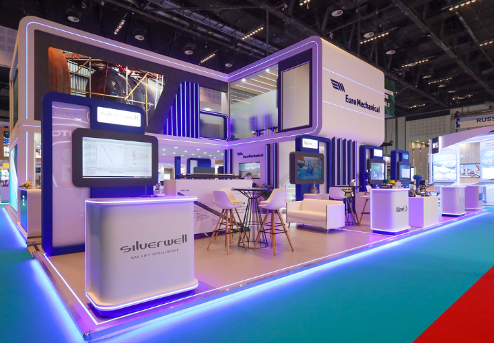 Double decker exhibition stand design for large brand displays